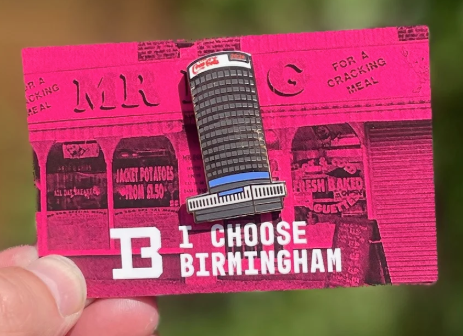 80s Rotunda Pin Badge – Birmingham Museums Trust